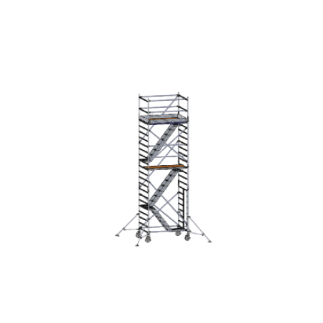 Typ 733 HB Treppen-Rollgerüst, Plattformlänge 1.80 m und Gerüsthöhe 6.65 m