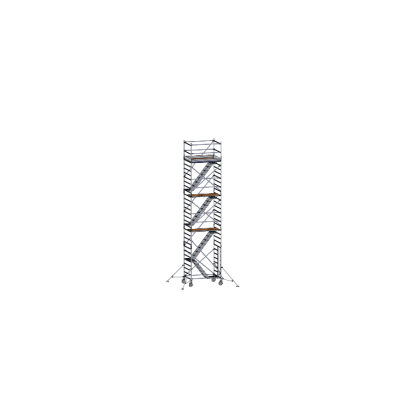 Typ 733 HB Treppen-Rollgerüst, Plattformlänge 1.80 m und Gerüsthöhe 8.65 m