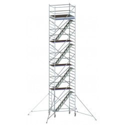 Typ 733 HB Treppen-Rollgerüst, Plattformlänge 1.80 m und Gerüsthöhe 9.65 m