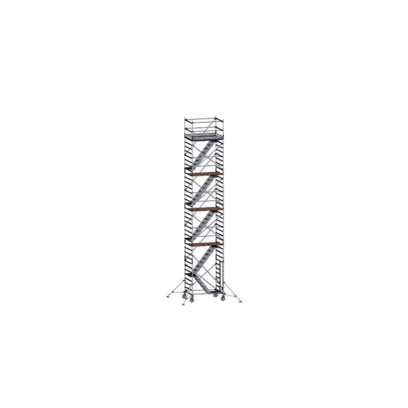 Typ 733 HB Treppen-Rollgerüst, Plattformlänge 1.80 m und Gerüsthöhe 10.65 m