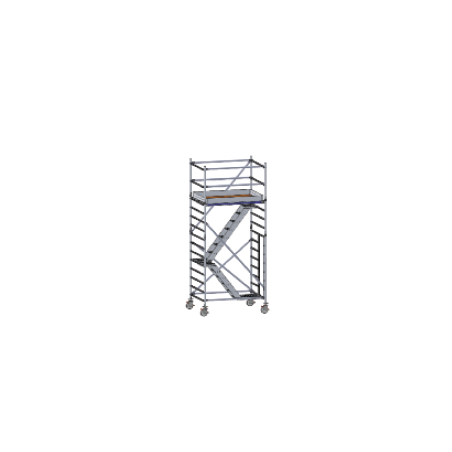 Typ 743 HB Treppen-Rollgerüst, Plattformlänge 2.60 m und Gerüsthöhe 4.65 m