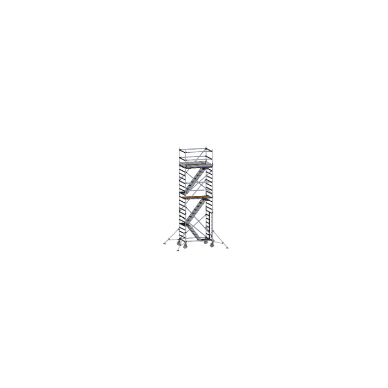 Typ 743 HB Treppen-Rollgerüst, Plattformlänge 2.60 m und Gerüsthöhe 6.65 m