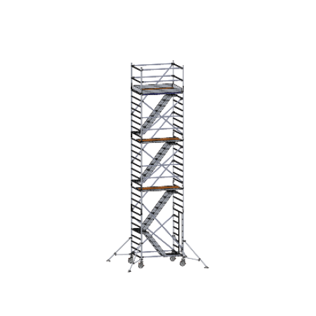 Typ 743 HB Treppen-Rollgerüst, Plattformlänge 2.60 m und Gerüsthöhe 8.65 m