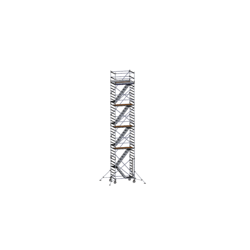 Typ 743 HB Treppen-Rollgerüst, Plattformlänge 2.60 m und Gerüsthöhe 10.65 m