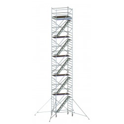 Typ 743 HB Treppen-Rollgerüst, Plattformlänge 2.60 m und Gerüsthöhe 11.65 m