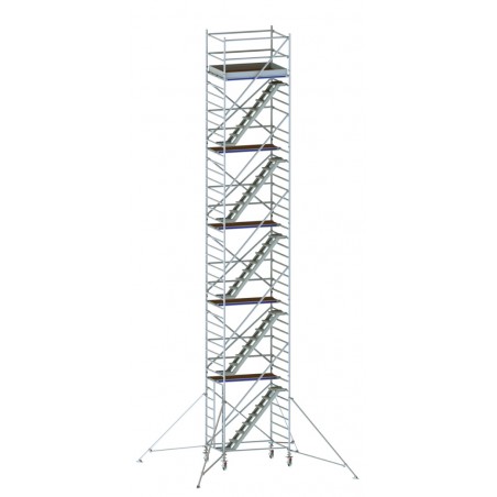 Typ 743 HB Treppen-Rollgerüst, Plattformlänge 2.60 m und Gerüsthöhe 11.65 m