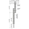 Typ 188200 Aluminium-Steigleiter einläufig 14.9 m Steighöhe
