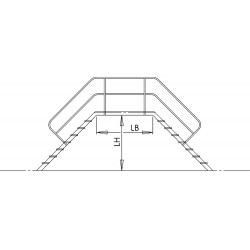 Typ 495.1 Treppe 45° Treppen-Maschinenüberstieg 10 Stufen