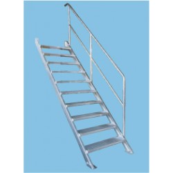 Typ 495 Treppe 45° aus Aluminium 3 Stufen