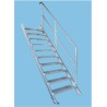 Typ 495 Treppe 45° aus Aluminium 3 Stufen