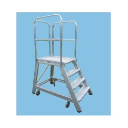 Typ 495600 Podesttreppe einseitig begehbar, fahrbar 3 Stufen