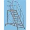 Typ 495400 Podesttreppe 45° mit gebremsten Rollen 5 Stufen