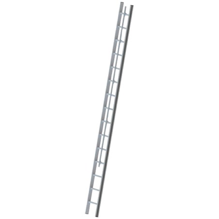 Typ 188.3 Aluminium-Steigleiter mit Fallschutzschiene 11 m Leiternlänge