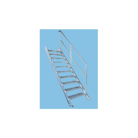 Typ 495 Treppe 45° aus Aluminium 7 Stufen