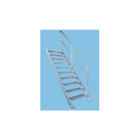 Typ 495 Treppe 45° aus Aluminium 12 Stufen