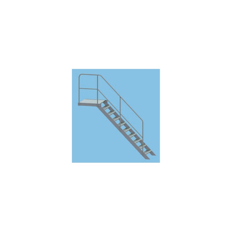 Typ 495050 Treppe 45° mit Podest 5 Stufen